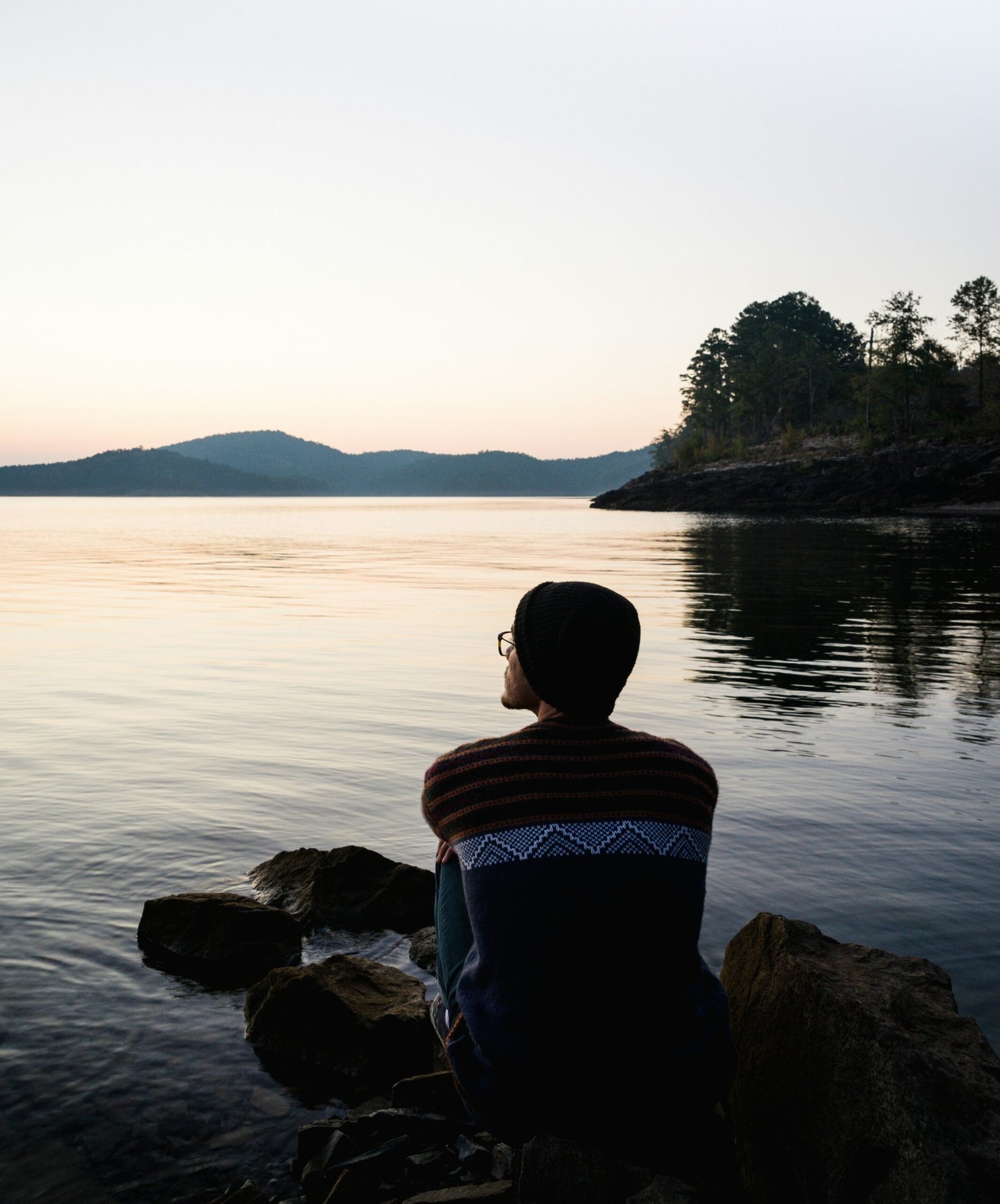 Luke Roams in solitude peace, staring in nature