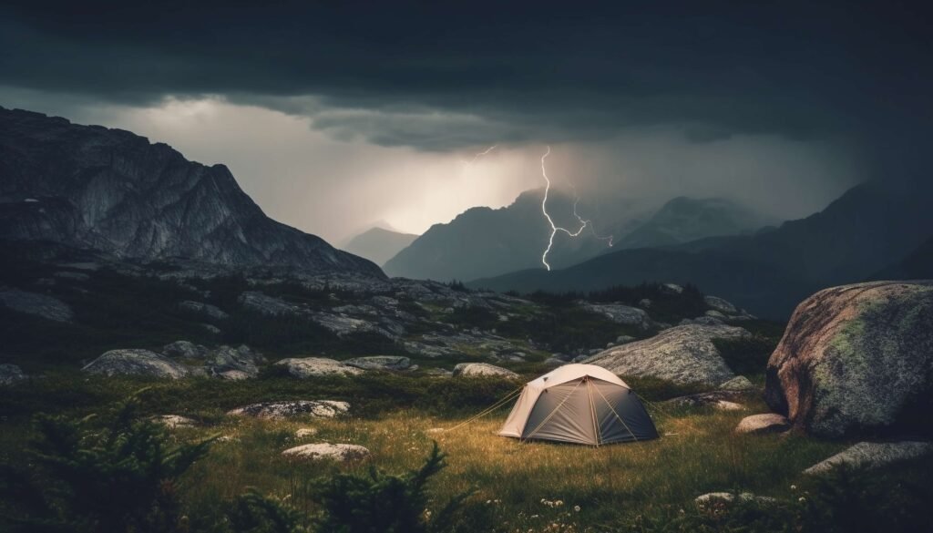 camping in bad weather