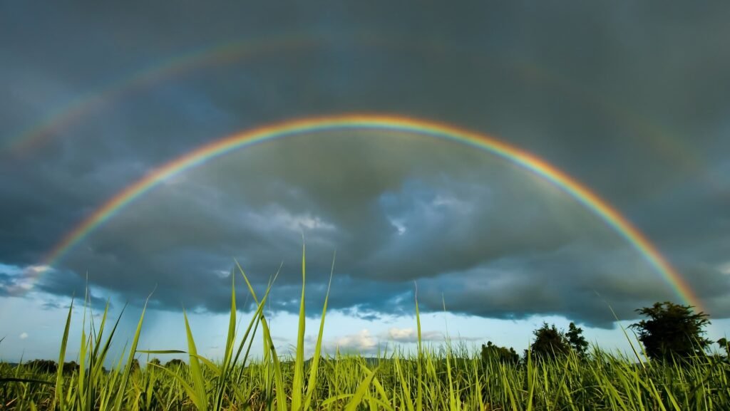 rainbow camping in bad weather